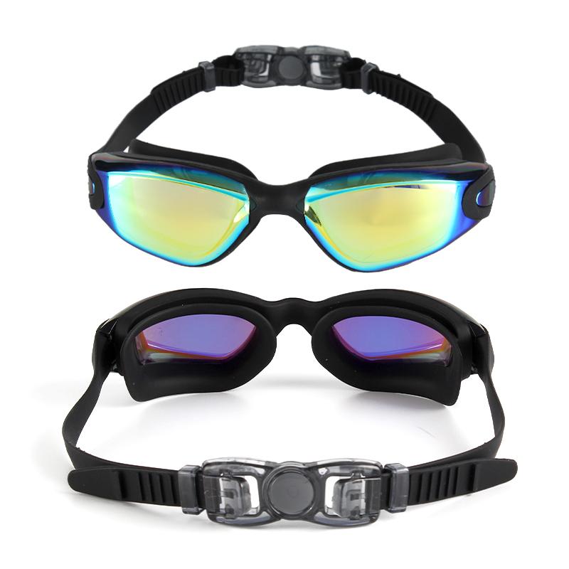 Adult Silicone Strap High Definition Goggles PC Lens Swimming Glass Water-Proof Swim Goggles Anti-fog Silicone Swim Goggle