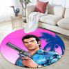 Grand Theft Auto,Round Area Rug,Carpet Rug for Living Room Bedroom Sofa Playroom Decor,Non-slip Floor Mat