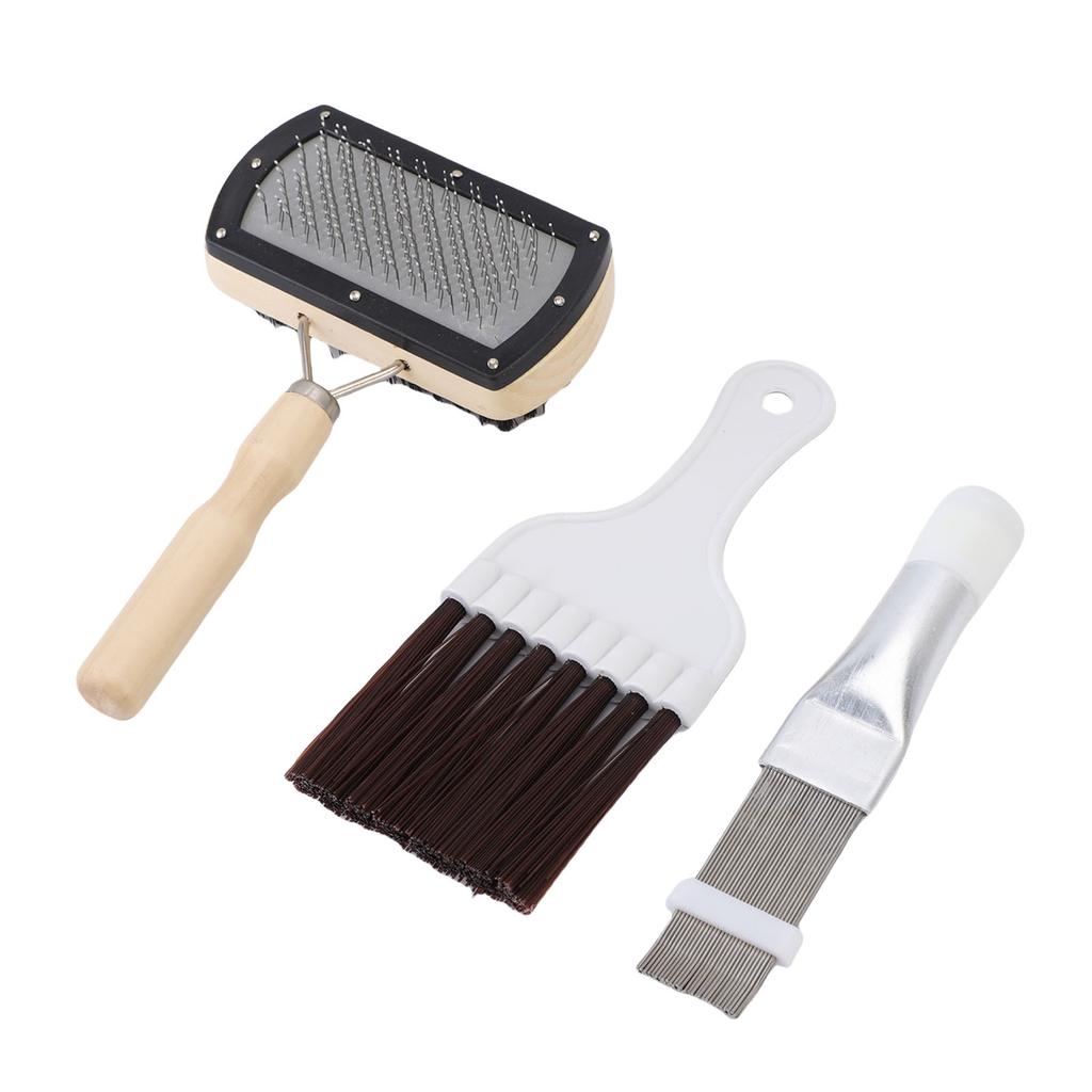 3 Pieces Air Conditioner Condenser Fin Cleaning Brush Refrigerator Coil Cleaning Whisk Brush Stainless Steel Air