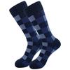 5 Pairs Mens Dress Socks Stripe Plus Size, High Quality Combed Cotton Crew Socks, Business Cool Breathable Casual Socks for Men