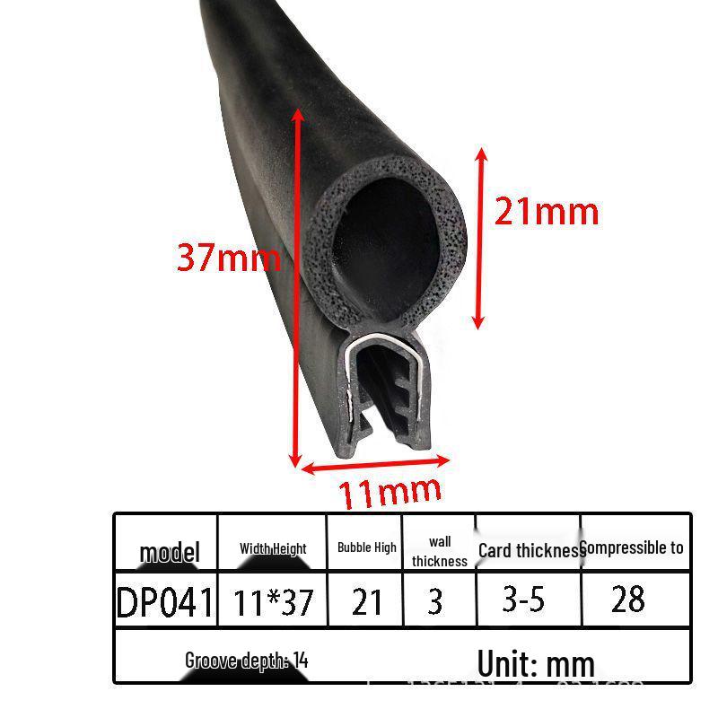 U-förmige Gummi-Schaumstoff-Dichtungsstreifen für Schränke und Autotüren