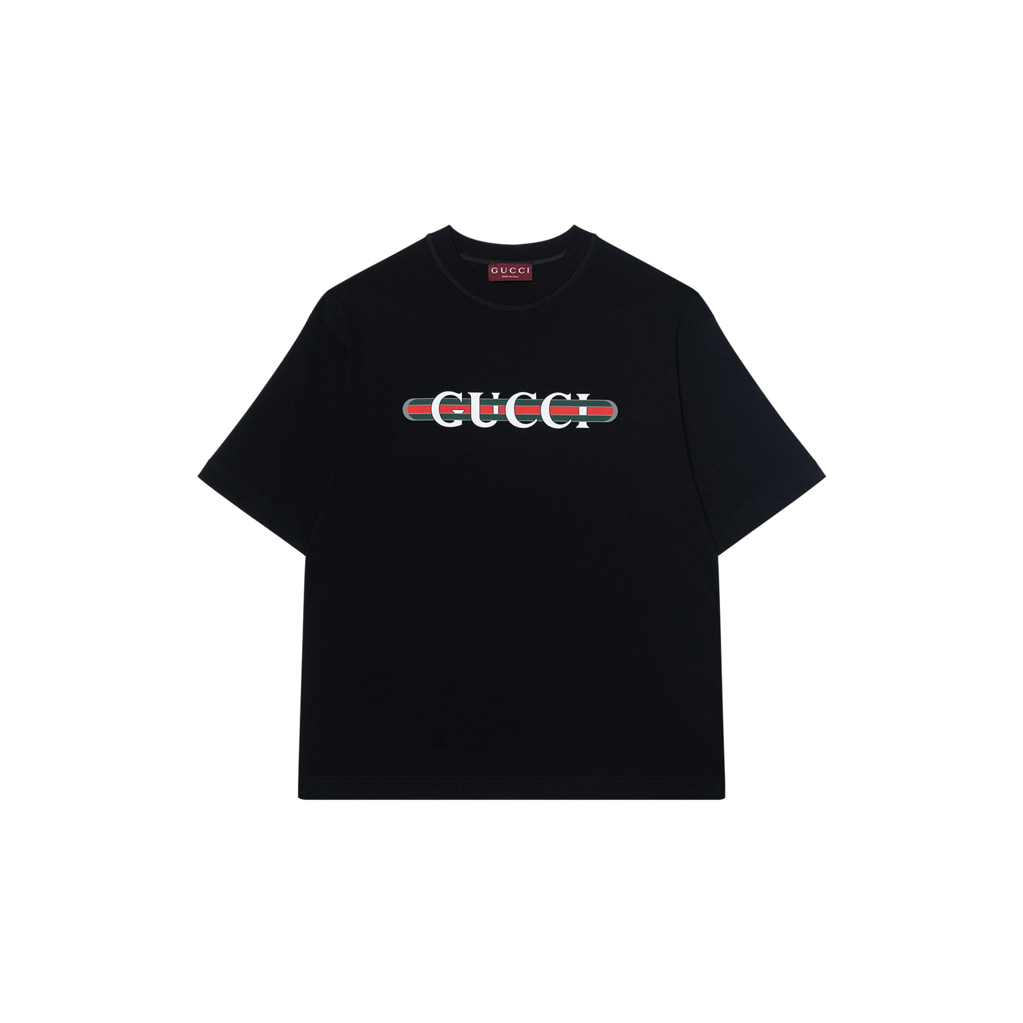 GUCCI Logo Printed Jersey T Shirt