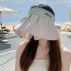 Summer hat women's high-end empty top shell hat seaside travel sun protection sun hat folding sun hat tide