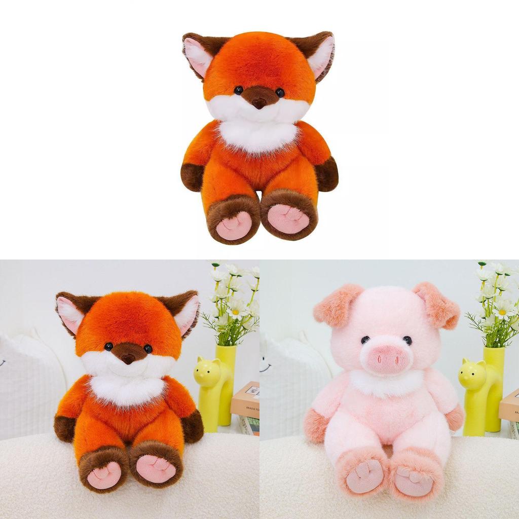 Peluche Volpe Cartone Animato Con Imbottitura in Cotone PP Per Regalo di Compleanno per Bambini e Decorazione per la Casa