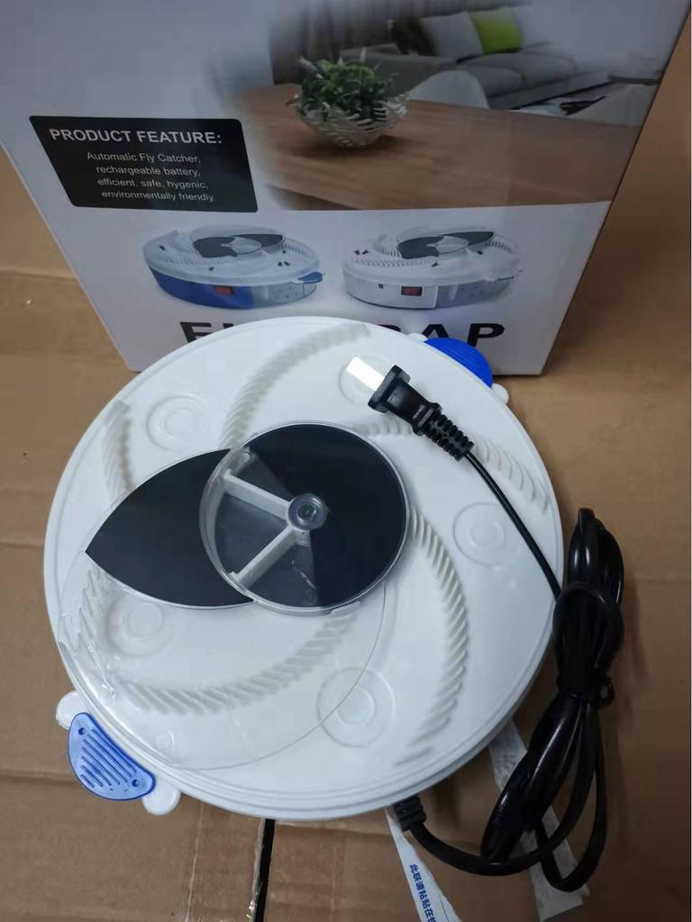 Lampă electrică USB pentru capcană de muște: Captor de muște rotativ silențios pentru uz casnic și hotelier