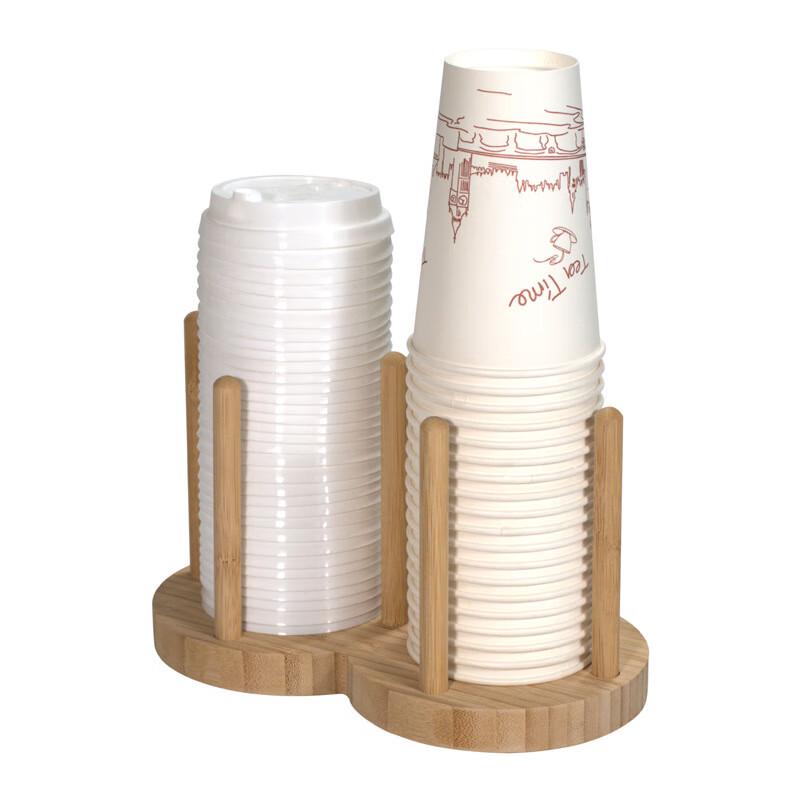 Lijia Wooden Disposable Cup Dispenser & Storage Rack