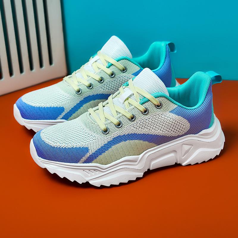 2025 spring and autumn middle school students lightweight breathable fly-woven casual shoes women's shoes running shoes women's travel shoes sports 