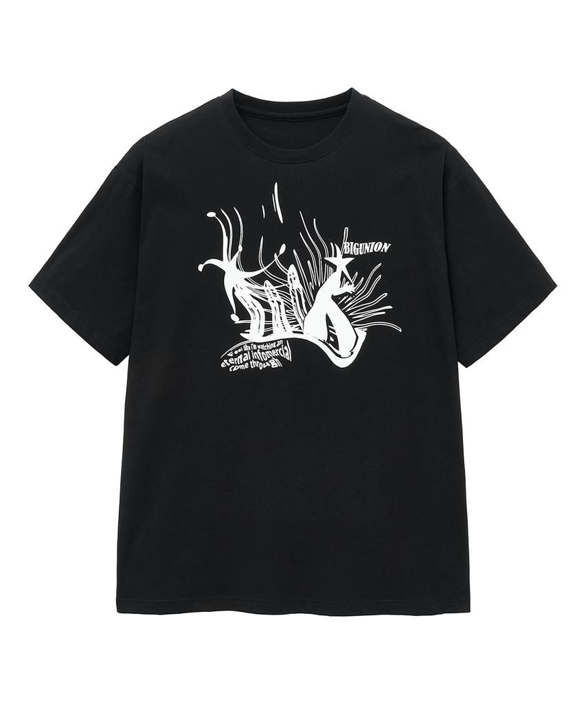 BIG UNION Bu Starfish Graphic T-Shirt (Black)