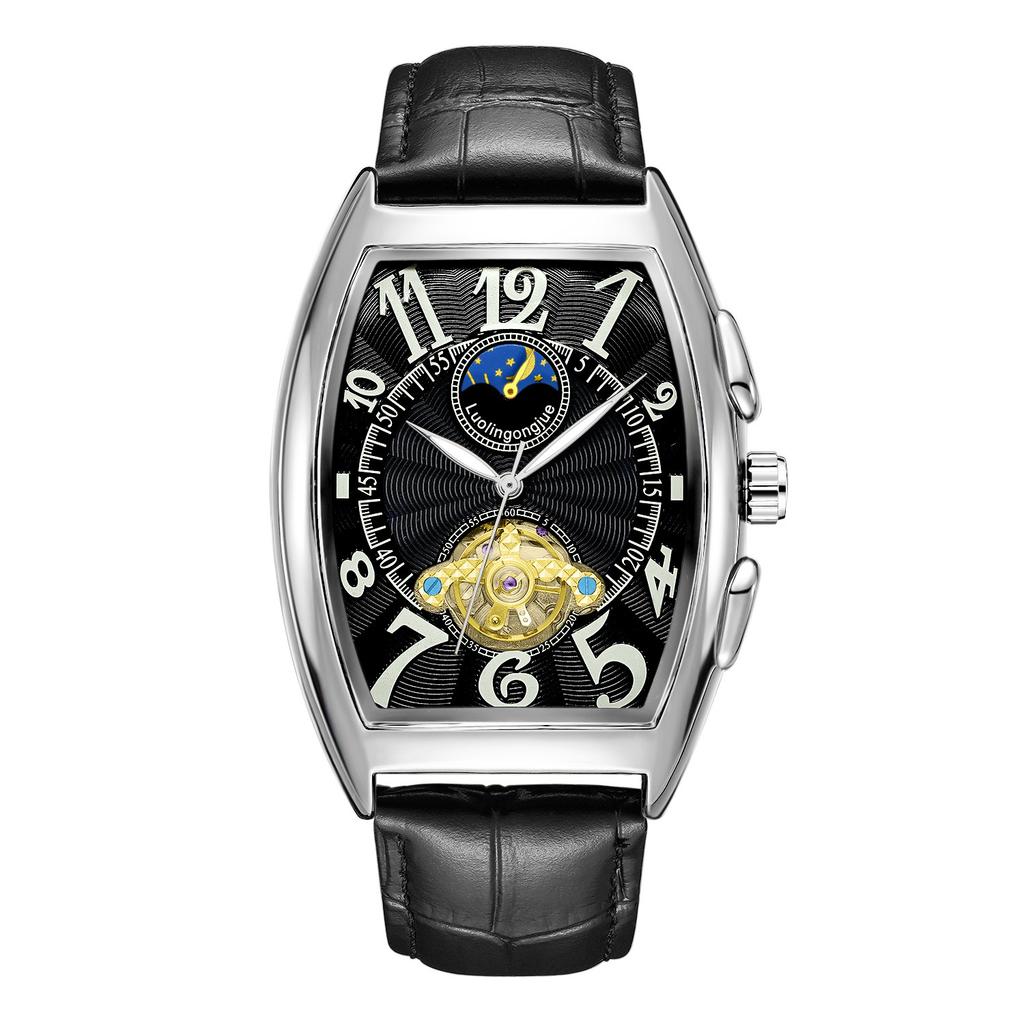 Duke of Lorraine Automatic Mechanical Hollow Tourbillon Sun Moon Star Watch Men's Mechanical Watch