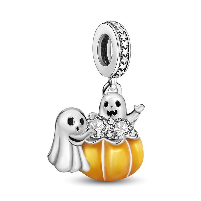 Kupfer Phantom Halloween Kürbis Anhänger Passend für DIY Armband Armreif Geschenk Hohe Qualität Feiner Schmuck Für Frauen