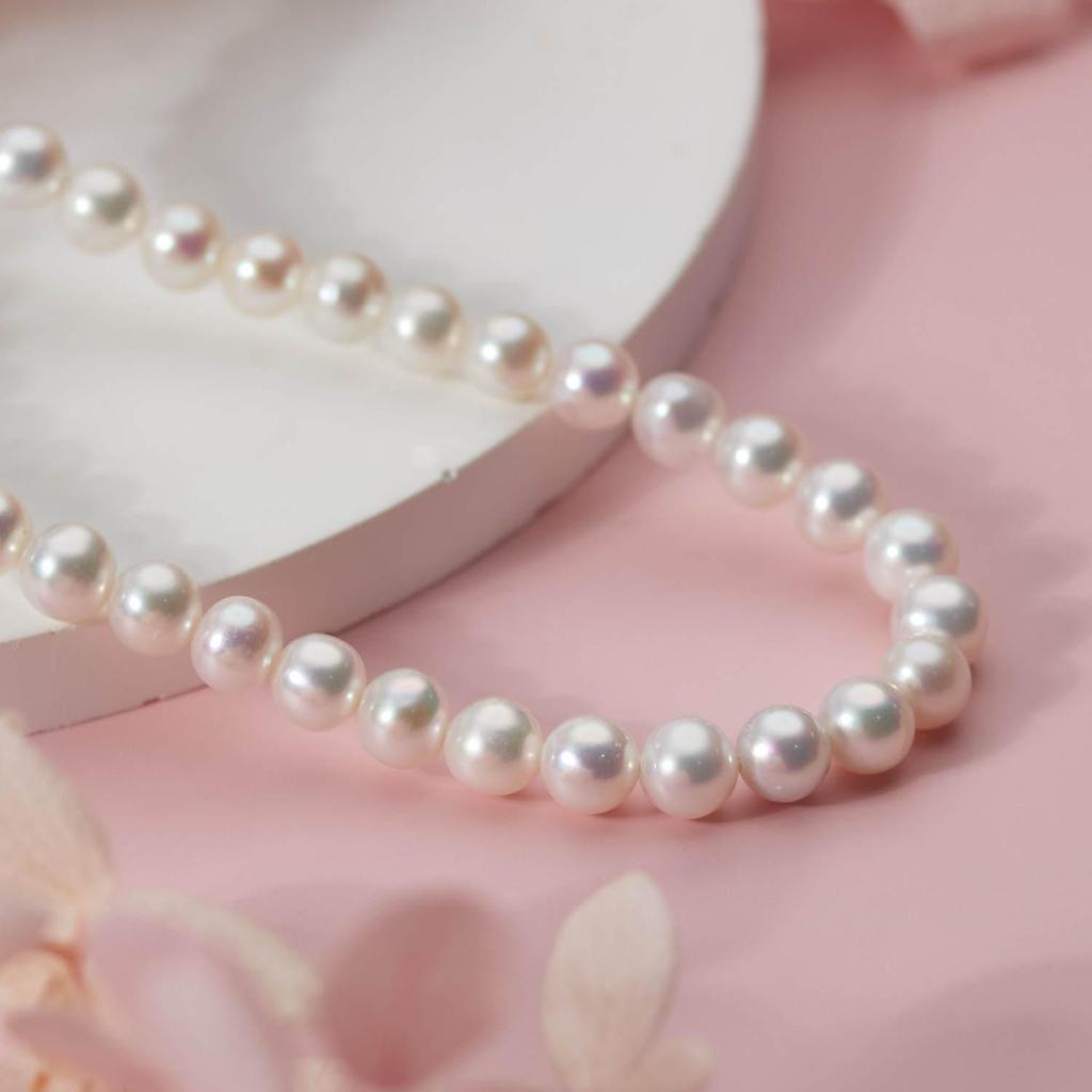 Zhuji Natural 5-6mm Freshwater Pearls: Strong Luster, Minor Flaws, S925 Sterling Silver, Luxury Light Pearl Set