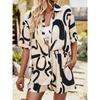 Summer Women's Clothing Set, Fashionable and Casual Age-reducing Printed Tops and Shorts Two-piece Set