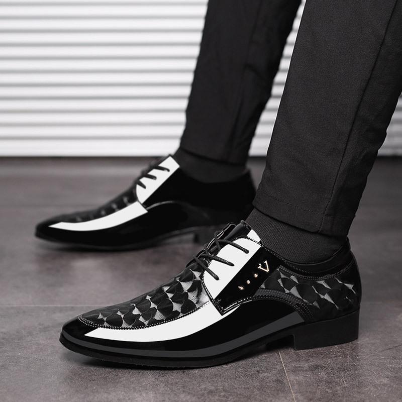 39-47 New Lace-up Spring and Autumn Men's Leather Shoes Soft Leather Business Versatile Single Shoes Large Size Casual Shoes Men's