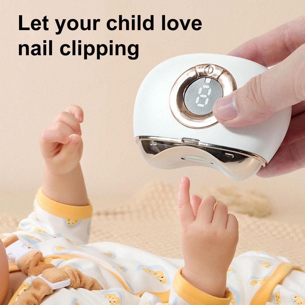 Electric Nail Clipper Rechargeable 3-Speed Quiet Cutter Automatic Electric Toe Nail Clipper for Fingernail Toenail Baby Kids