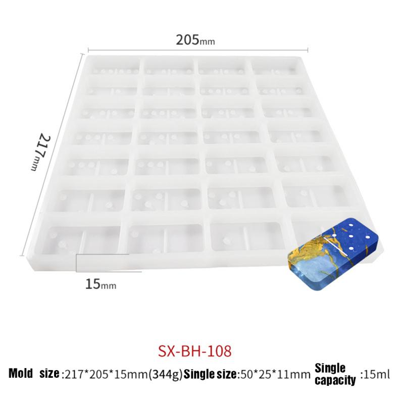 Domino Silicone Molds Jewelry Accessories Cabochons Board Charms DIY Fondant Cake Decor