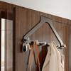 1pc Stainless Steel Over-the-Door Hook Rack - Easy Install, No Drilling Required, Strong Load Capacity, Casual Style, Perfect for Hanging Clothes