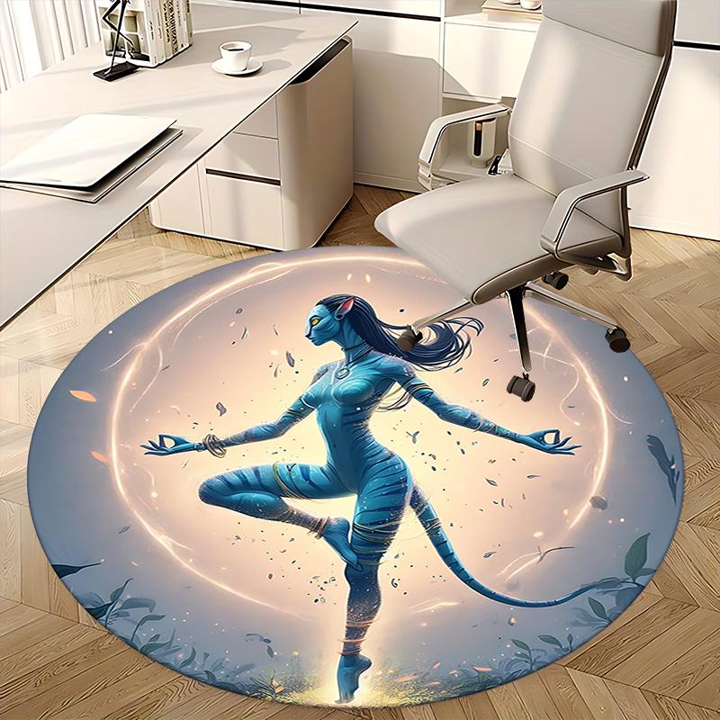 Avatar-Inspired Chair Mat - Round Carpet for Home Decor, Office Use, and Gifts0237b