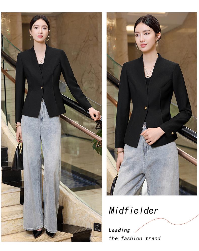 Sacou Alb Slim Fit pentru Femei - Toamnă/Iarnă 2025 Stil Coreean Modă Profesională Jachetă Casual