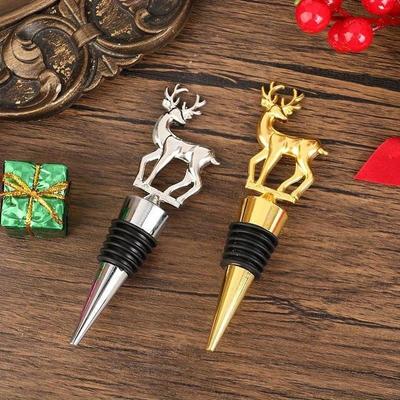 1pc Fawn Red Wine Bottle Stopper, Creative Art Bottle Stopper, Holiday Party Favors