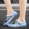Summer Women Floral Graffiti Clogs Sandals Cute Shoes Men Sandals Couple's  Air Cushion Flat Sandals Slippers Garden Shoes