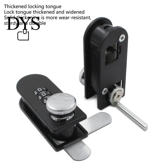 Drawer Lock Combination Thickened Latch Scroll Wheel Code Simple Operation 3 Dial Group Password Single-opening Cabinet Locks Home Supply Number