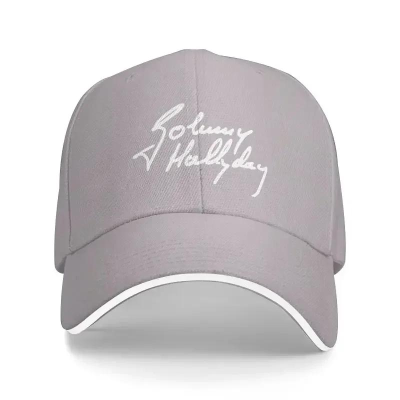 Custom French Rock Legend  Hallyday Baseball Cap for Men Women Breathable Dad Hat Streetwear
