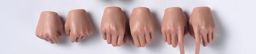 [TOYBARJAPAN] 16 Scale Figure AccessoriesANT Beautiful Female Body 7PS Orchid Fingers and Cute Fist Hand and Foot Set (for Copper Tan Skin Body)