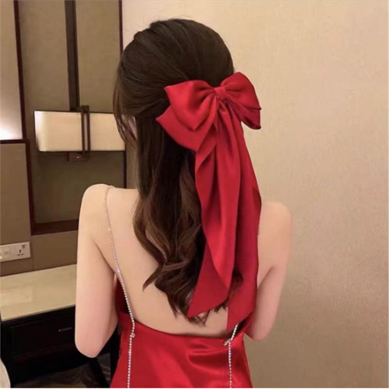 

Шелковые резинки для волос/резинки для предотвращения завивания и ломкости, без повреждений, эластичные держатели для хвостиков, 1 шт. One Size красный