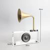 Metal Geometry Art Crystal Phonograph, Speaker, Broadcasting Machine, Model Decoration Ornament, Home Decoration Crafts