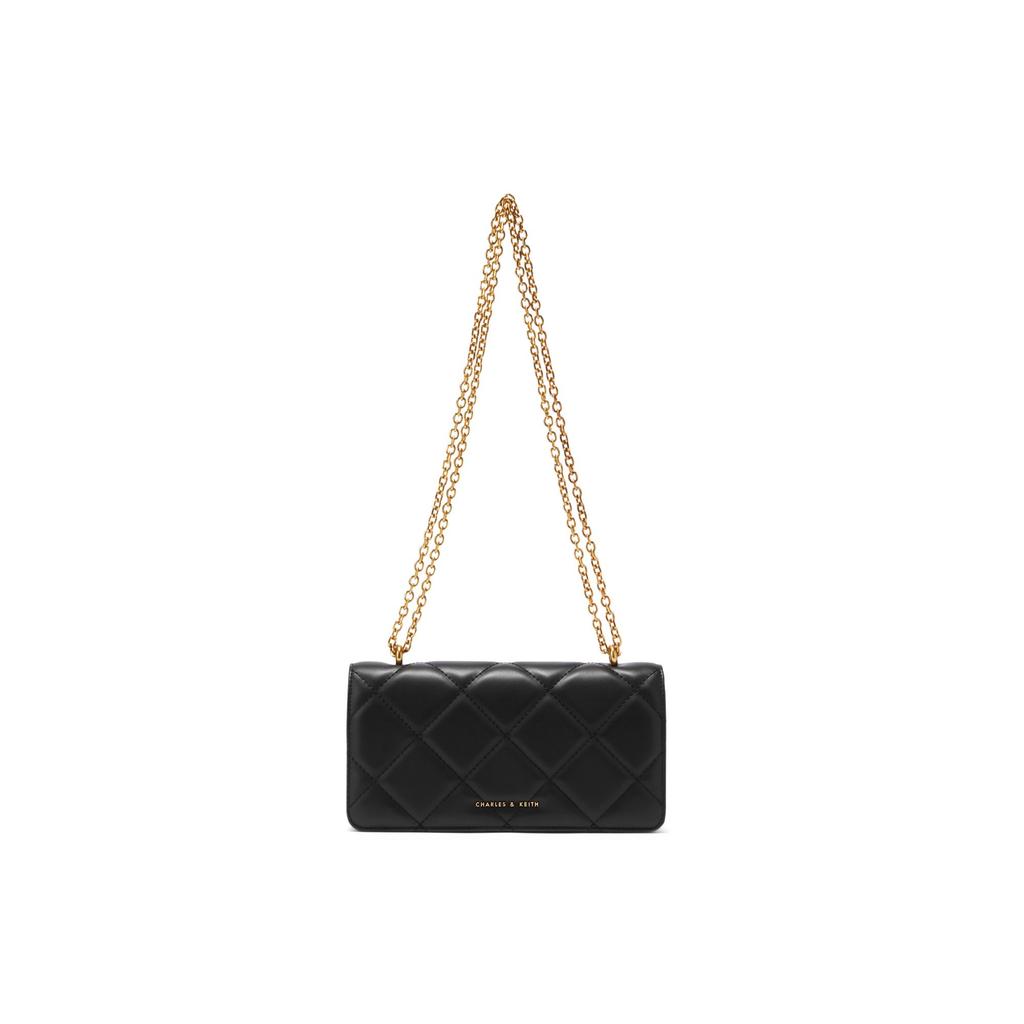 Charles & Keith Dopamine Oil Painting Bag Quilted Chain Small Square Bag Women Crossbody Bag CK6-10680924-WB