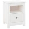 vidaXL Nightstand White 40x35x49 Cm Solid Wood Pine