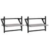 VidaXL Wall Shelves with Bars 2 Pcs Sonoma Grey 40x25x30 Cm 836241