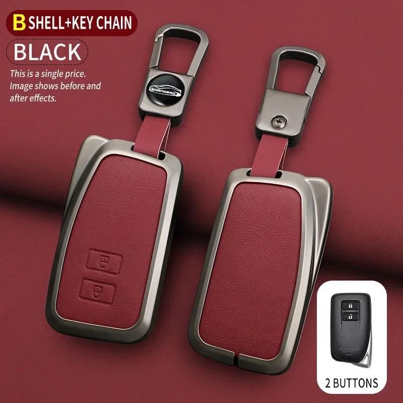 Leather Car Key Cover Case For Lexus Nx Gs Rx Is Es Gx Lx Rc 200 250 350 Ls 450H 300H Key Auto Case Keychain Keyring Accessories