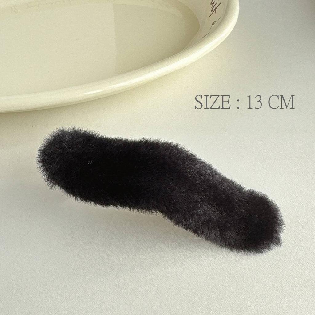 Maillard Pearl Plush Hairpin Women'S Back Head Hair Clip Large Duck Bill Clip Temperament Hairpin Headdress