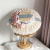 Lolita Headdress Elegant Tea Party Straw Hat Sweet Flower for Sun Hats for Women