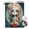 DIY 3D Pearl Painting Canvas Elegant Flower Girl Portrait Relaxing Leisure Craft Kit for Adults Home Wall Decoration