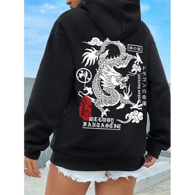 Bluza z kapturem Harajuku Dragon Funny Pattern