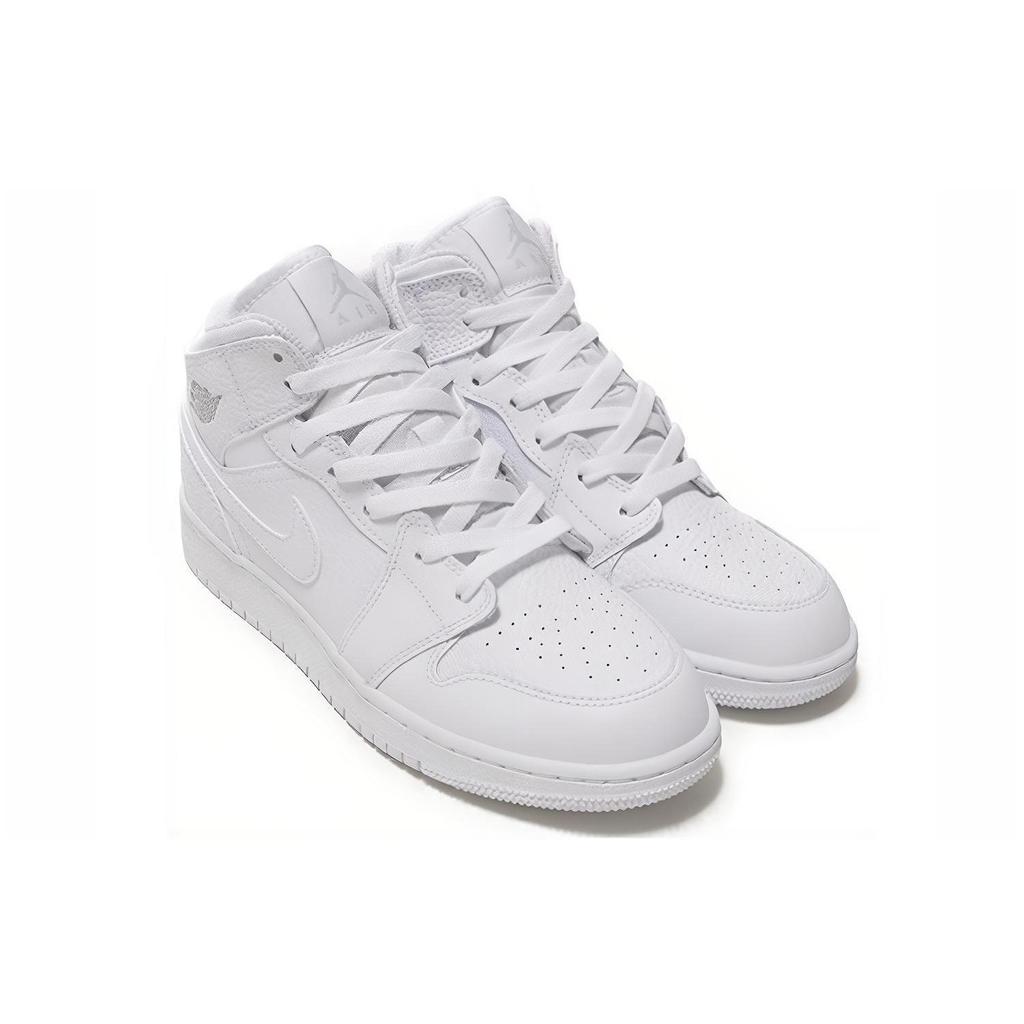 Jordan 1 Mid White Pure Platinum 2018 GS 554725-109