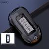 Premium Zinc Alloy & Leather Key Cover Case For Gac Gs4/Ga6/Gs5 (-) - Protective Key Fob Shell Keybag Keychain