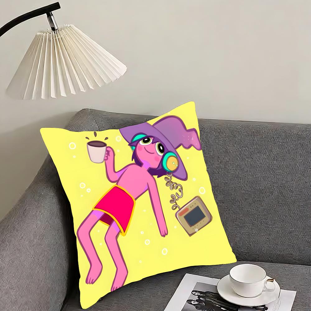 Cartoon The M-Midnight G-Gospel Cushion Cover Reversible Plush Pillow Cover – For car, sofa, bedroom, perfect as a gift. 12x12Inch