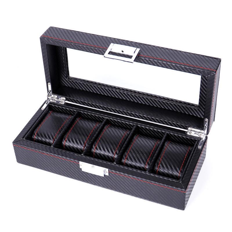 "Carbon Fiber Watch & Jewelry Box for Men and Women"