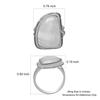 Natural Moonstone 925 Sterling Silver Handmade Spilt Shank Tringle Shape Gemstone Ring For Women & Girls