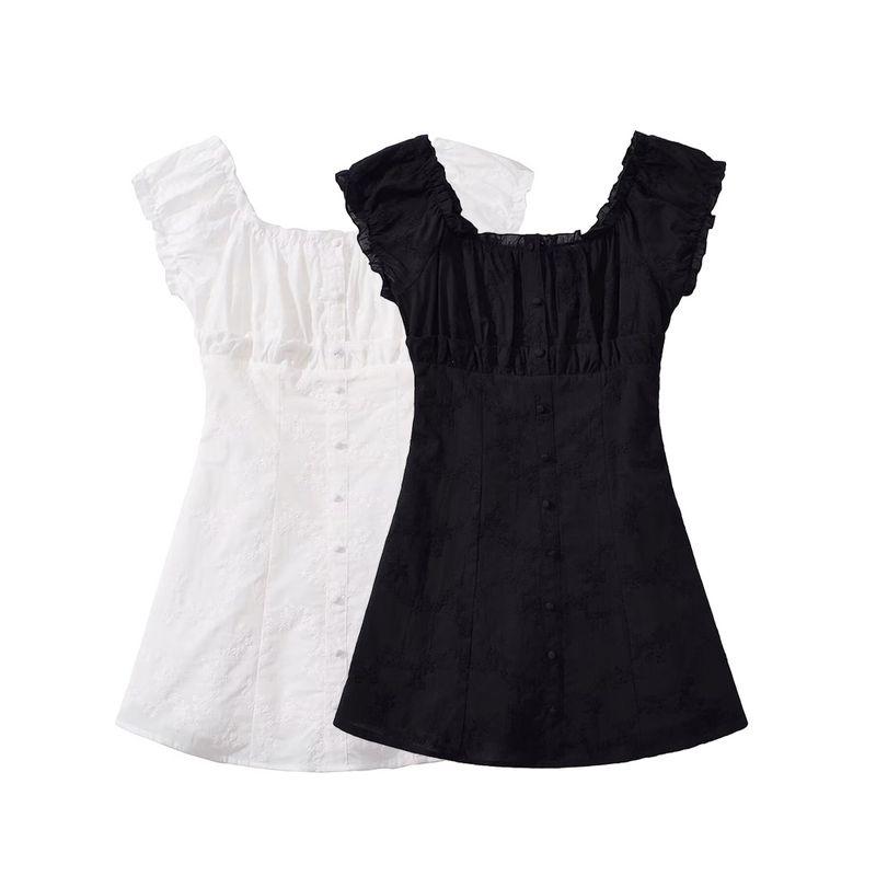 Kaslead New Arrival Women's Clothing Fashion Style Fashion Minimalist Sweet and Spicy American Farm Style Lace Dress