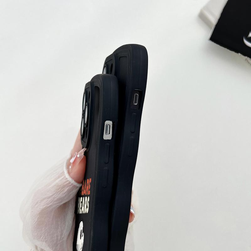 Ayılar Yumuşak Dalga Şekli Telefon Kılıfı Realme için C53 C55 Redmi Not 12 Not 11 Pro Samsung S23 Ultra A53 A52 Vivo V23e Y35 Y02 IPhone Tecno Spark Kapak