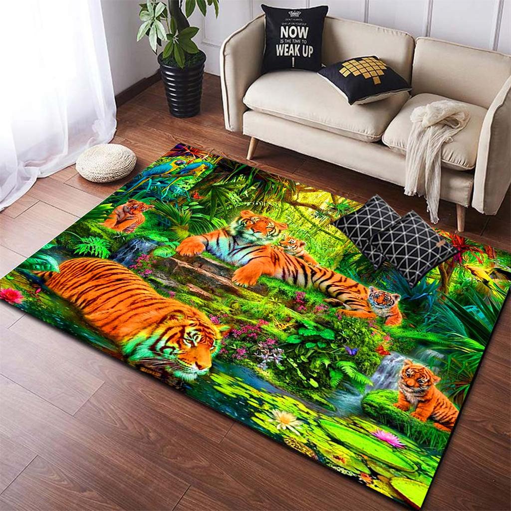 Tiger Carpet Room Mat Bathroom Floor Waterproof Carpet Mat Rugs for Bedroom Carpets for Living Room Area Rug Kitchen Mat