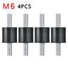4X Vibration Damper Rubber Buffer Set Silent Block Metal Buffer with M5 M6 M8 Thread for Diesel Engines and Industrial Machinery