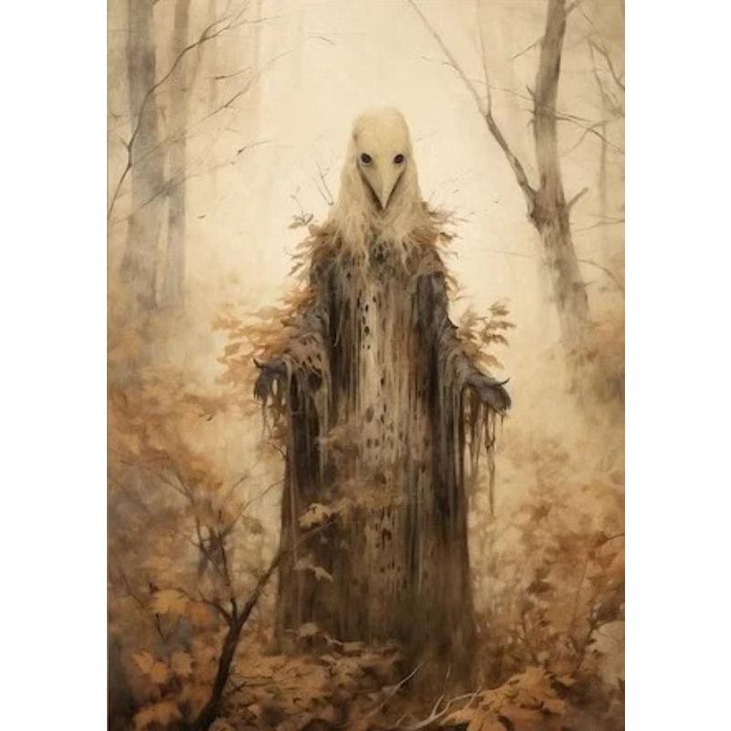 Dark Academia Art Witch's Black Cat Poster Prints For Gallery Home Decor Gothic Crow Haunted House Canvas Painting Wall Art