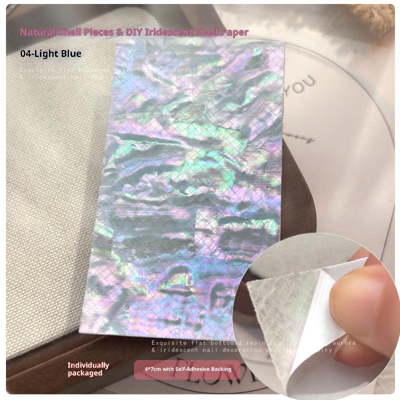 Luxury Shell Nail Charms, Elegant & Colorful Self-Adhesive Decals for an Upscale Manicure Look, DIY Nail Accessories