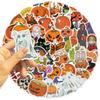Halloween Party Stickers Pack Of 50 PVC Pumpkin Bat Designs Safe For Kids DIY Craft Decor Easy Apply Remove No Residues
