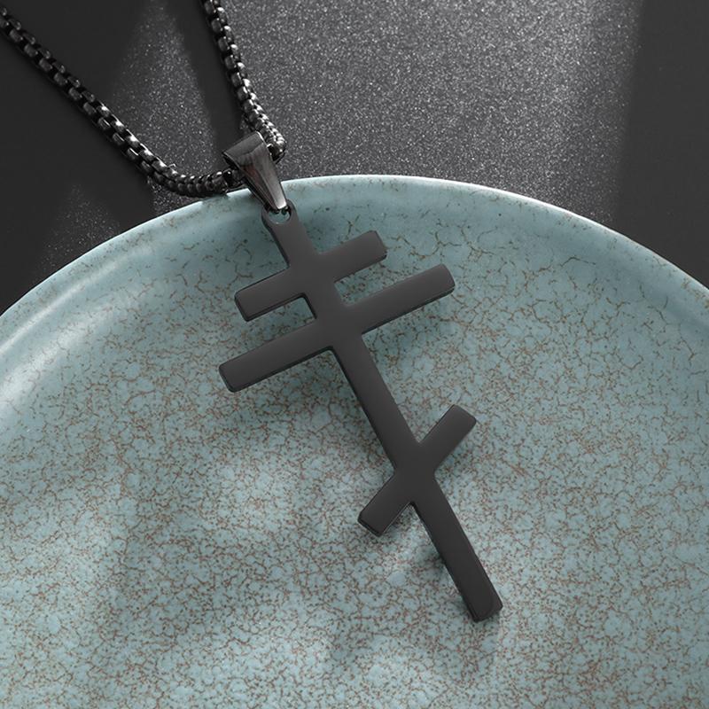 Męski Punkowy Najnowszy Krzyż Rycerz Świątynny Klasyczny Wisiorek Naszyjnik Męski Amulet Biżuteria